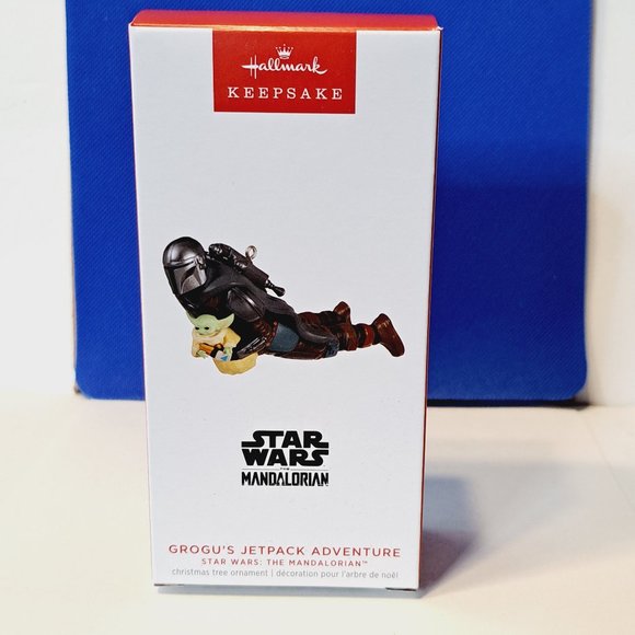 Hallmark GROGU'S JETPACK ADVENTURE Christmas Ornament Star Wars Mandalorian 2023 - Picture 1 of 6